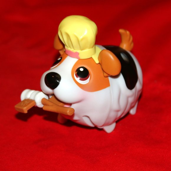 Chubby puppies fox terrier with hat and s'mores - Picture 1 of 3